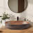 Homary bathroom Vessel Sink, 23" Oval Bowl Sink Retro Ceramic Washbasin Above Counter for Bathrooms-134284770