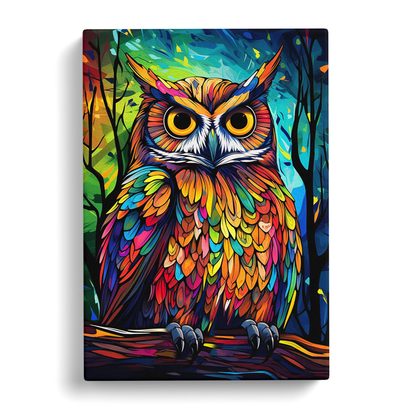 Owl Pop - No Frame Print, 50cm H x 35cm W x 3cm D