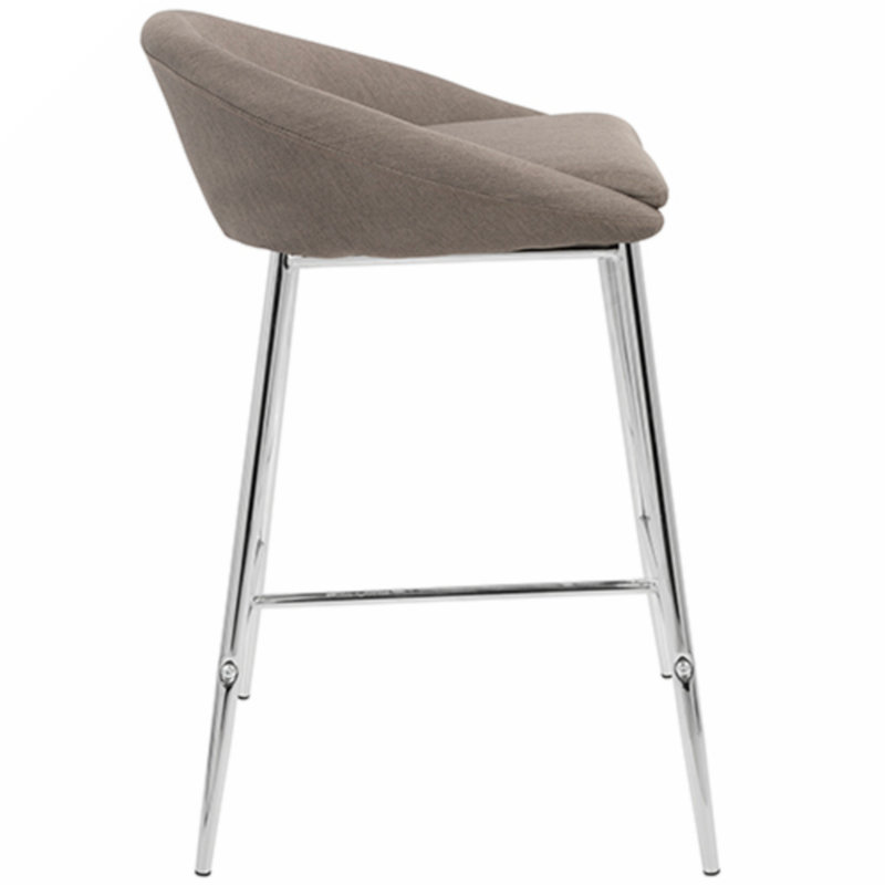Chaise de salle à manger Kenn, Gris, Argent