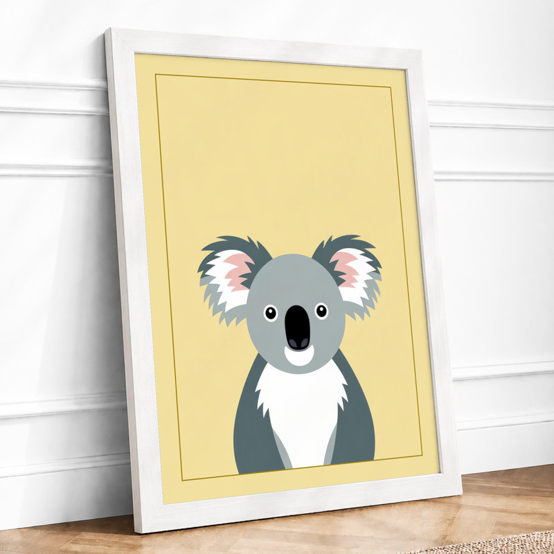 Gentle Koala Modern - Framed Print, A4 - 29.7 x 21.0 cm, White