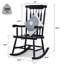 Chaise berçante d'extérieur en bois massif Aung-102529119