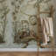 Blue French Rococo Chinoiserie Panel Wallpaper