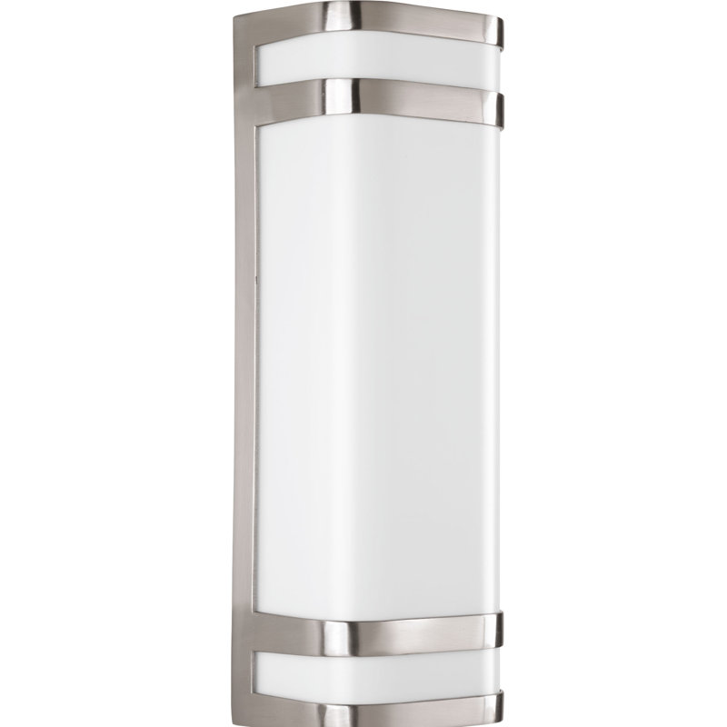 Plafonnier encastré d'extérieur 16 po H 2 po Wyche, Nickel brossé