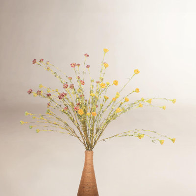 Arrangement floral de fleurs sauvages artificielles avec de longues tiges pour décoration de table