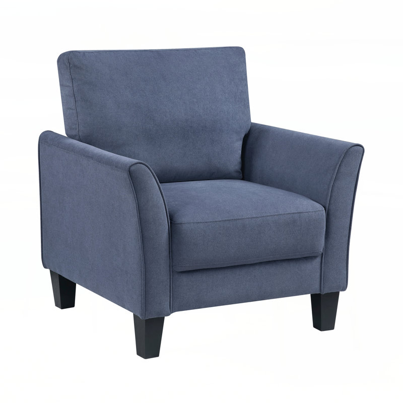 Chaise de salle à manger moderne et moderne en bois massif bleu, Bleu