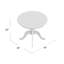 Table de salle à manger ronde classique noire de 36 pouces avec piédestal compact-1212834665-1328360580