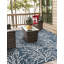 Tapis bleu contemporain Azilynn-598099877