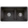 Precis SILGRANIT 33" 60/40 Reversible Double Bowl Undermount Kitchen Sink with Low Divide