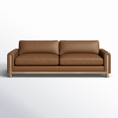 Adika 99" Genuine Leather Sofa