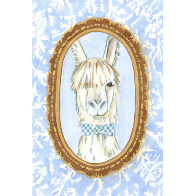 Teachers Pet Liama by Chariklia Zarris - Wrapped Canvas Print