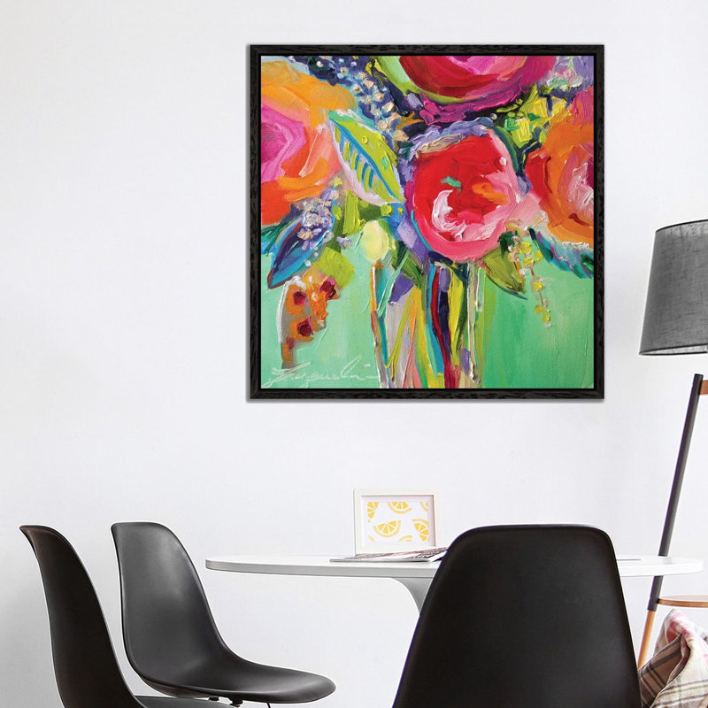 1 Piece Wrapped Canvas Wall Art, 93.98 cm H x 93.98 cm W, Black Framed Canvas