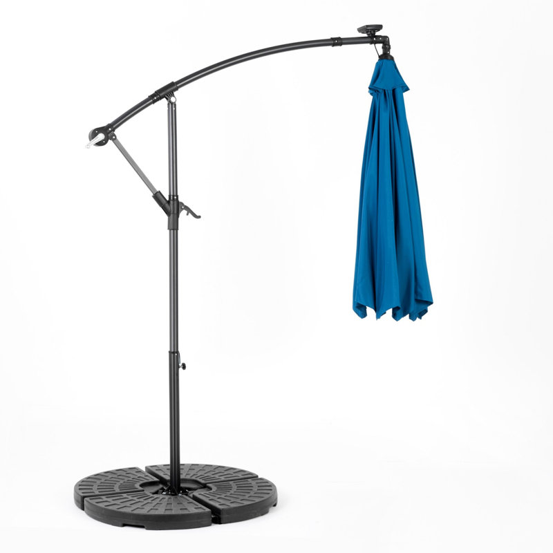 Parasol de marché à DEL 10 pi, Bleu très foncé