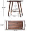 4-wheeled Wood Bar Cart In With Storage Feature Practical Benefit