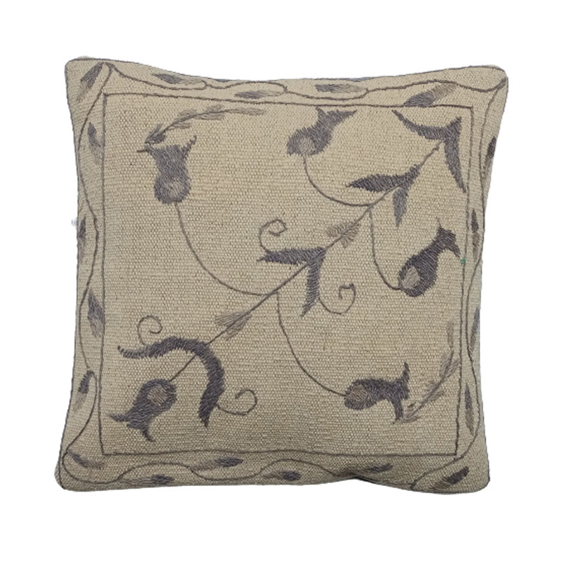 Indoor / Outdoor Abstract Square Cushion Cover, Boulder