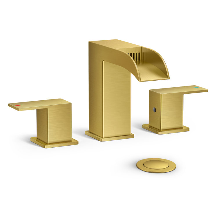 Widespread 2-handle Bathroom Faucet with Drain Assembly
