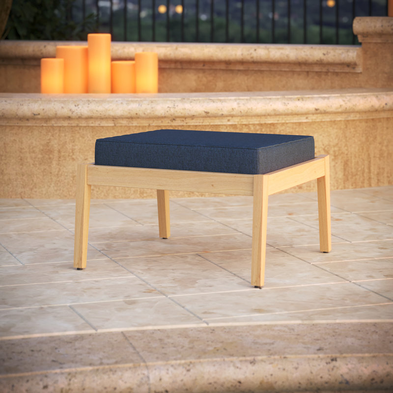 Lotta Lotta Sunbrella® Outdoor Ottoman Cushion, 23.5" W x 20.5" D, Sunbrella® Spectrum Indigo