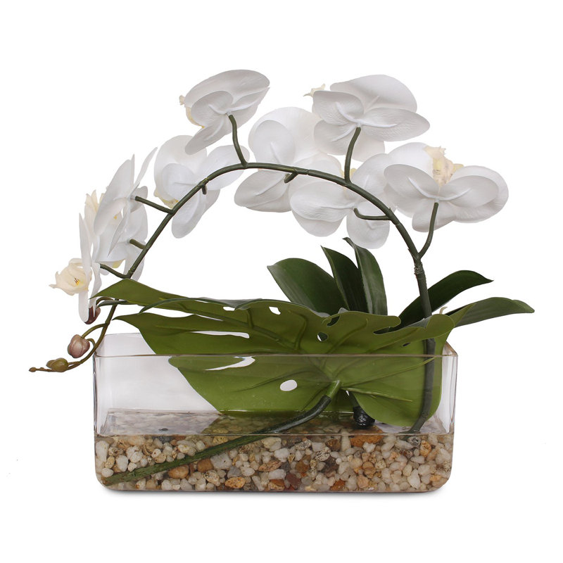 Polysilk Orchid Arrangement in Vase