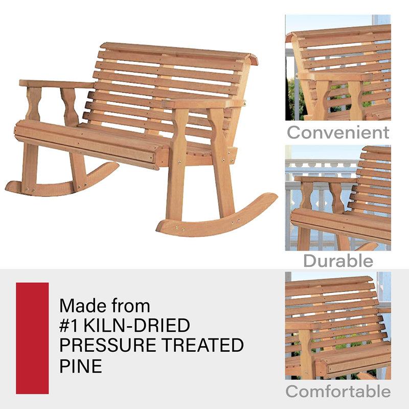 Banc à bascule robuste double traité 800 lb Mission, Cèdre