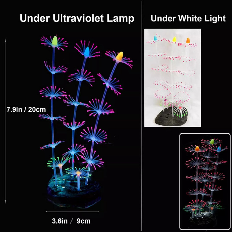 4 pièces / ensemble d'aquarium décor aquarium aménagement paysager corail lumineux aquarium corail