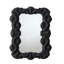 Miroir mural Diri, résine perlée classique noire 29 x 36