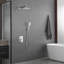 Système de douche mural avec douche à main à une poignée et ensemble de garniture de douche en laiton avec valve brute-123163615