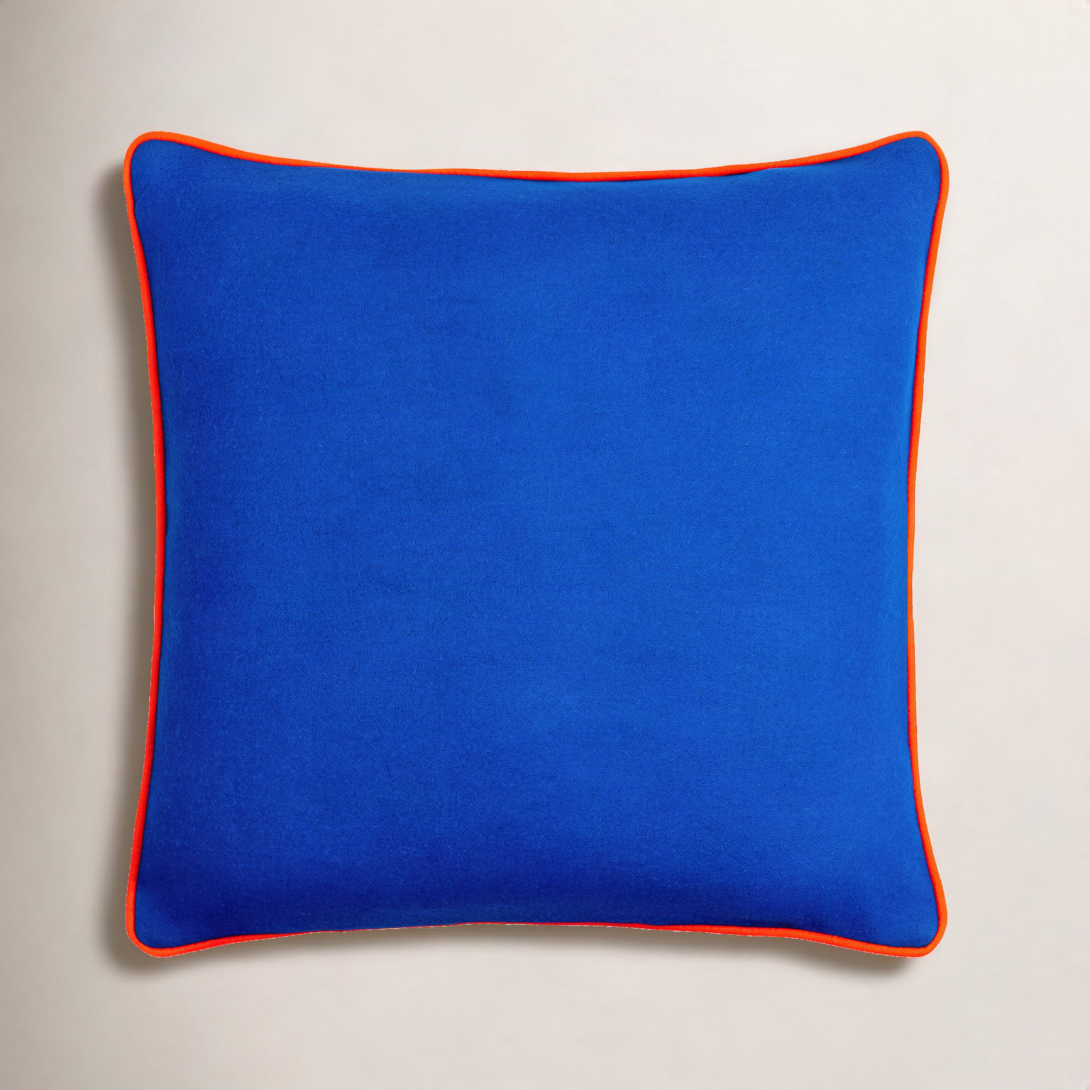 Lombard Pillow Cover, 22" x 22", Blue/Orange, Down
