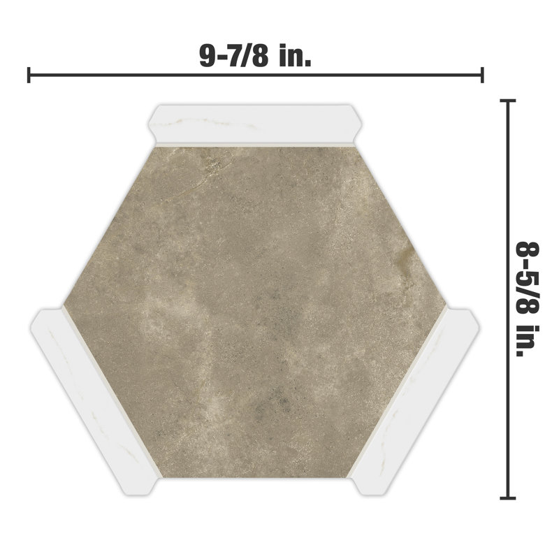 Marcotto 8.63 in. x 9.88 in. Glazed Porcelain Tile