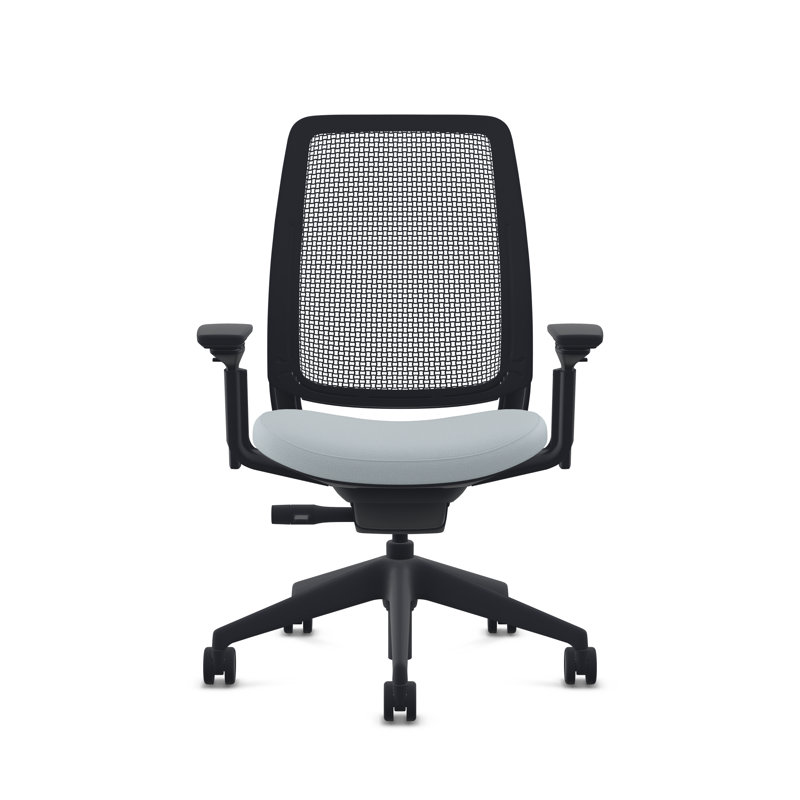 Steelcase Series 2 3D Microknit Airback Task Chair, Scarlet/Graphite, Black, Hard Floor