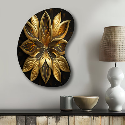 Diamondine - Floral Lily Boom Shape - Assymterical Metal Wall Art