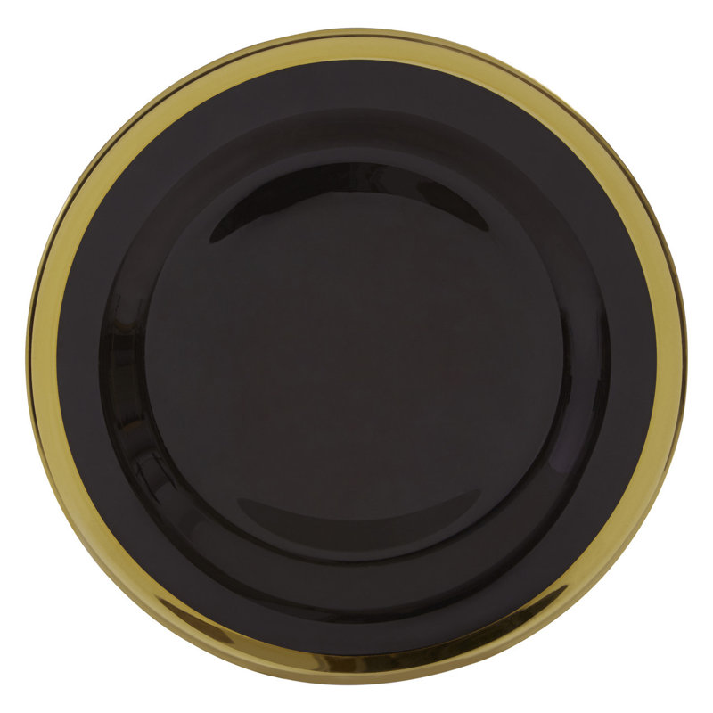 Berning 27Cm Black Glass Dinner Plate