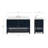 55'' Single Bathroom Vanity with White Quartz Top-55794954