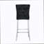 Ensemble de 2 tables de bar et tabourets de bar à hauteur fixe en verre Modern-1151047002-1151047003
