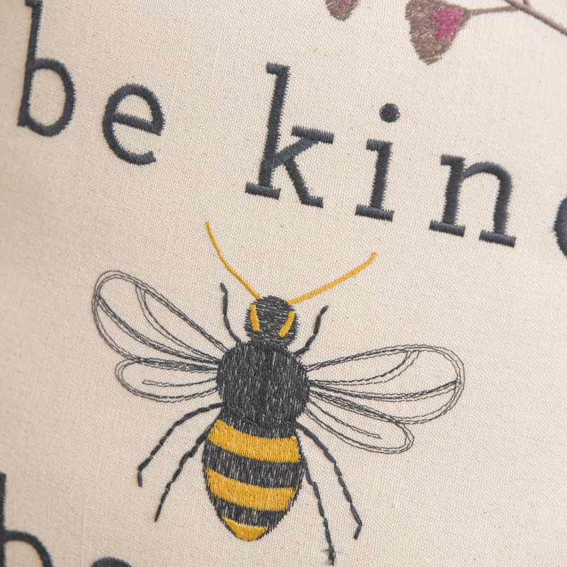Coussin Bumble Bee 18 "X 18", Be Be Be Be You