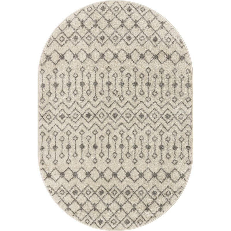 Abstract Indoor Rug, Oval 4' x 6'