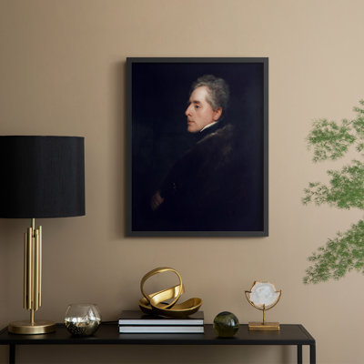 Vintage Portrait Print IX Framed Print - Solid Wood
