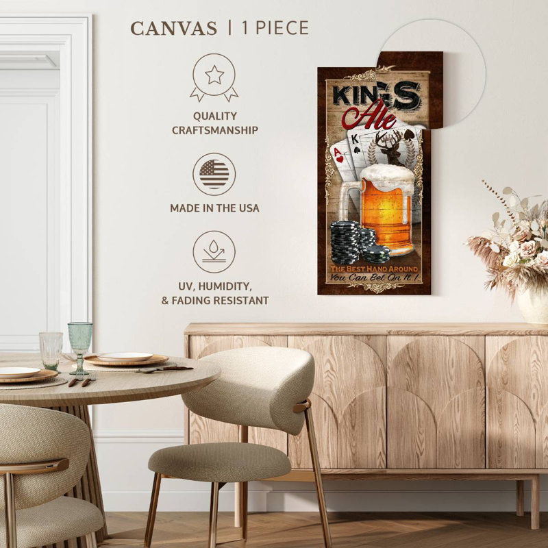 Kings Ale, 48" H x 24" W