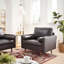 Fauteuil en cuir fleur Valor