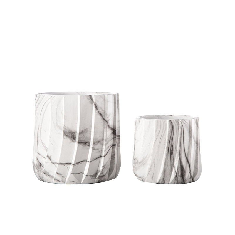 Urban Trends Collection Ceramic Pot Planter, White