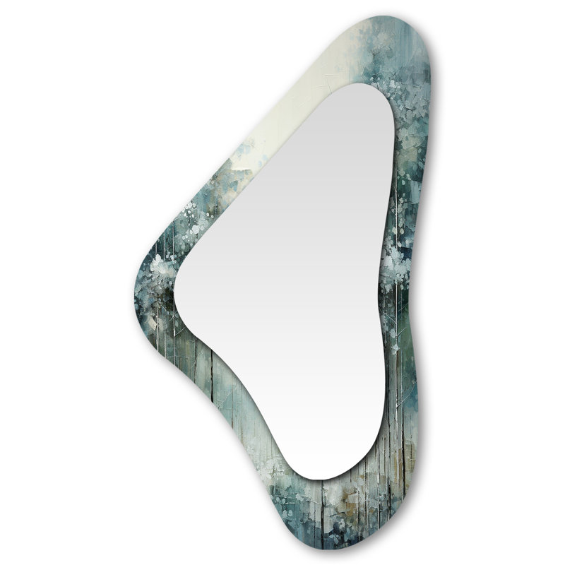 Pine Tree Enchanted Forest I - Tree Pine 3D Shapes Irregular Traditional Large Wall Mirror