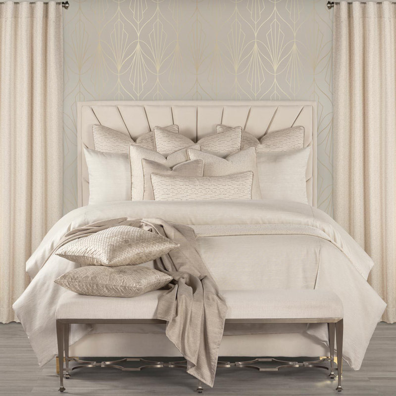 Linen Weave Duvet Cover & Insert Set, King Duvet Cover & Insert + 2 King Shams, Pearl
