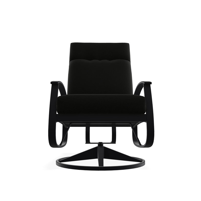 Belle Isle Outdoor Lounge Chair, Black, Tabloid Cloud