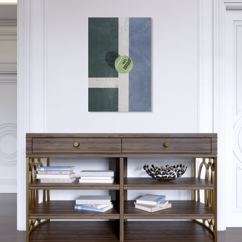 Tennis Court Area - Painting on Canvas, Wrapped Canvas, 24" H x 16" W x 1.5" D