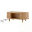 Table basse ovale avec station de charge et portes coulissantes-312470943