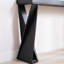 Console moderne - table d'entrée étroite 58,3 po, canapé en bois manufacturé noir avec pieds croisés pour le couloir, le salon ou le bureau