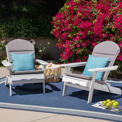 Chaise Adirondack pliante en bois massif Laffey