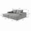 Canapé-lit moderne avec lit double 74,8 po Boneless Celestarae-1613899883