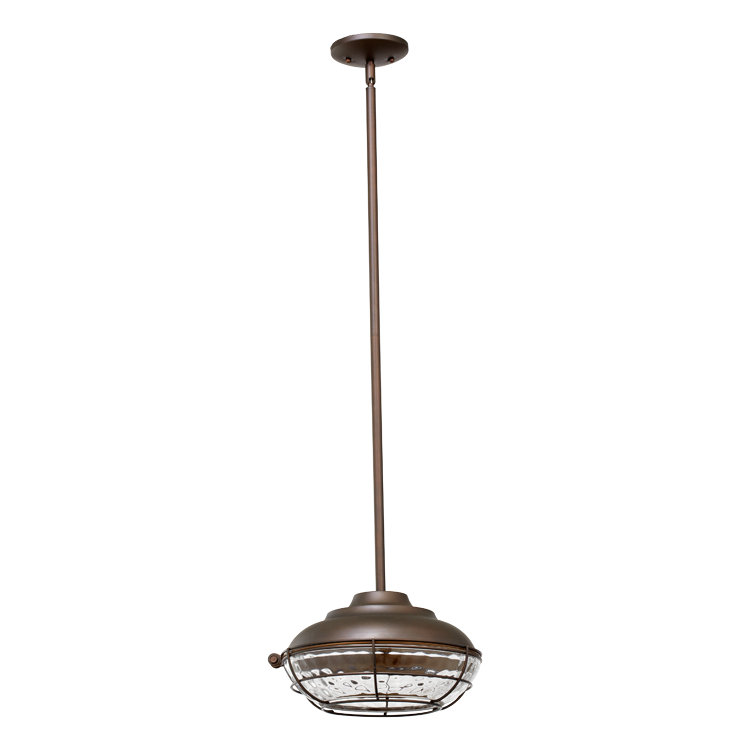 Geno Outdoor Pendant, Oiled Bronze, 10" H x 9.75" W x 9.75" D