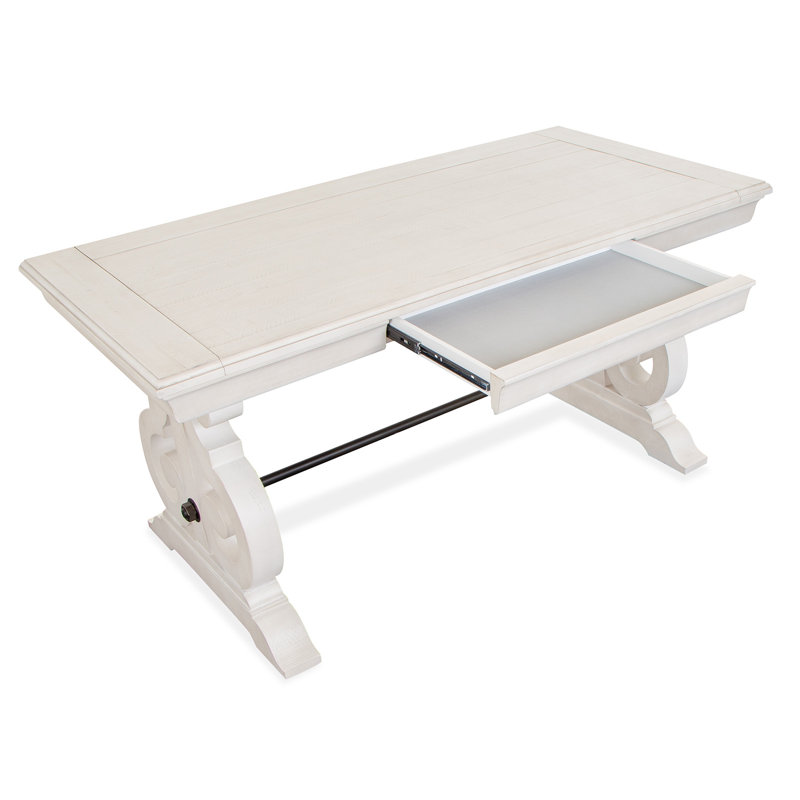 Downing Solid Wood Base Writing Desk, White