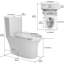Une toilette en céramique allongée de 1,1 / 1,6 po, à hauteur de confort, blanche et à fermeture sécuritaire, en céramique T039wt