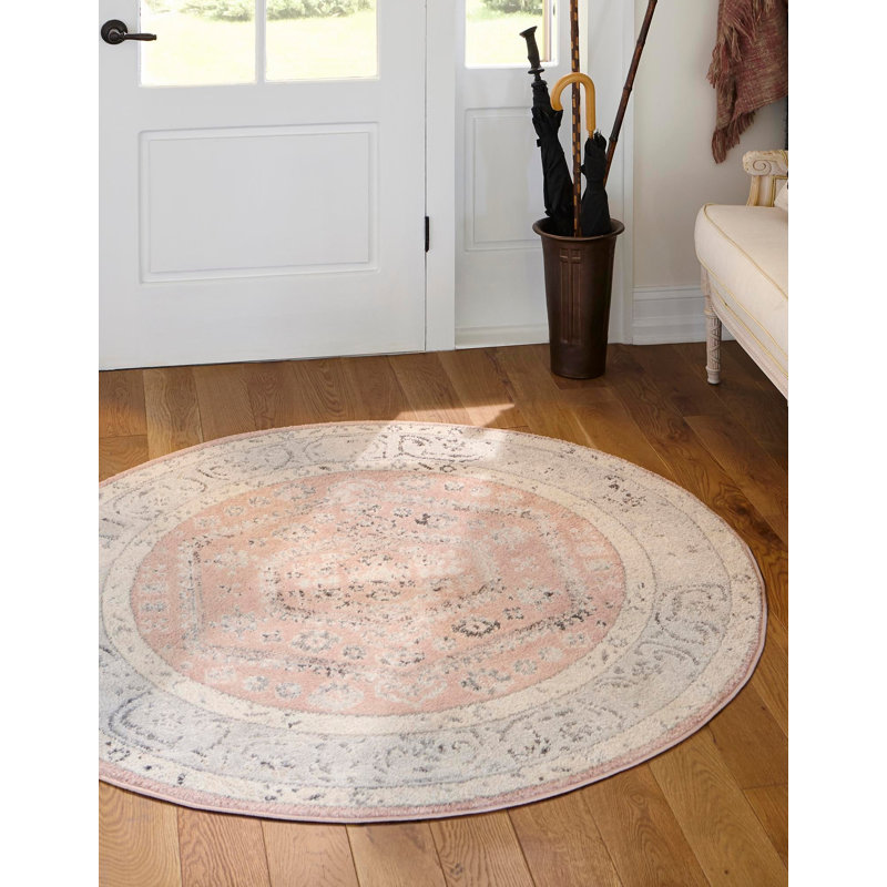 Edson Oriental Indoor Rug, Round 5'